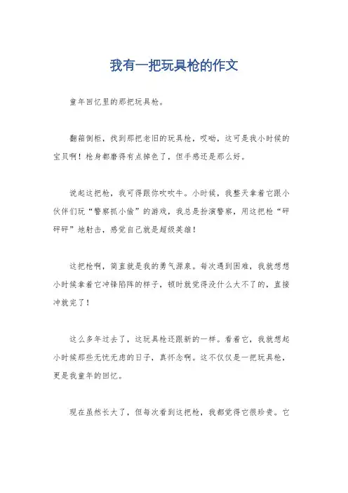 我有一把玩具枪的作文