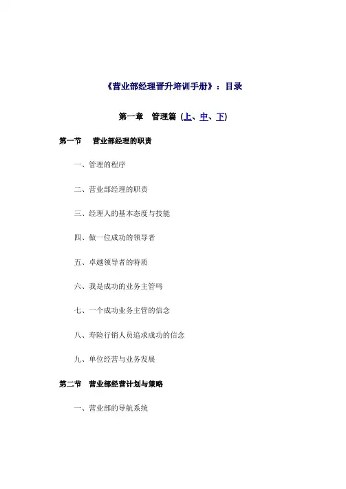 《经理晋升手册》