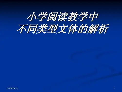 不同文体课文的解读(12-3-20)PPT课件