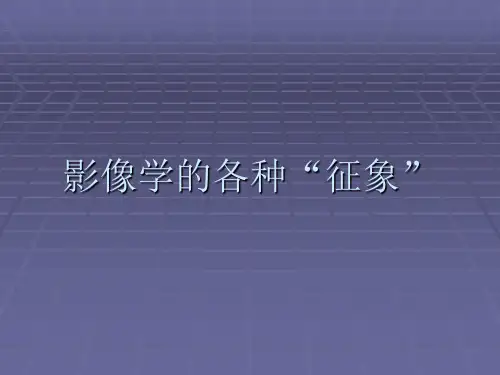 影像学各种征像