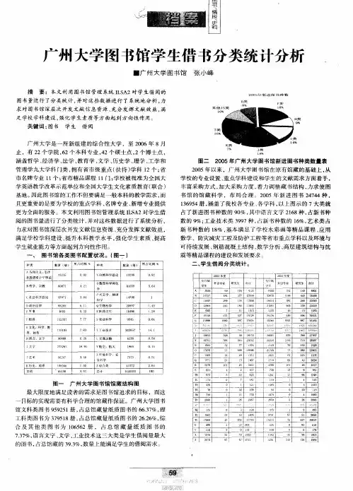广州大学图书馆学生借书分类统计分析