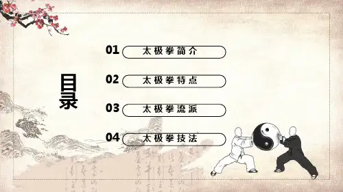 中国太极拳宣传介绍教育教学讲座PPT模板