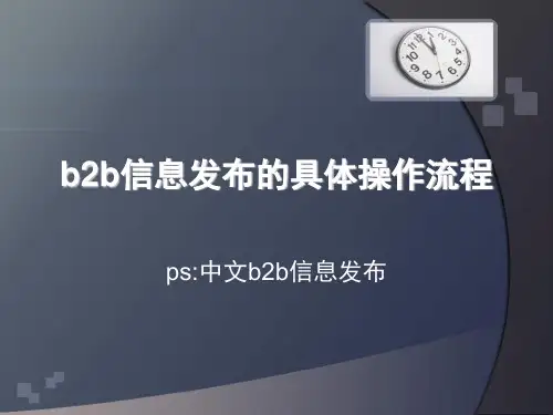 b2b信息发布的具体操作流程