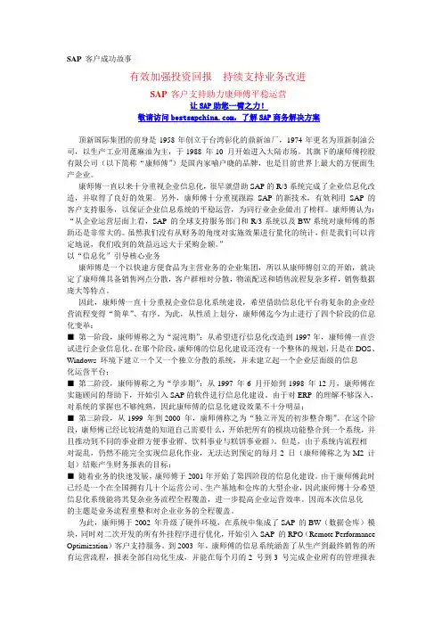 康师傅_sap_solution