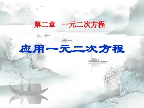 《应用一元二次方程》一元二次方程演示课件 PPT