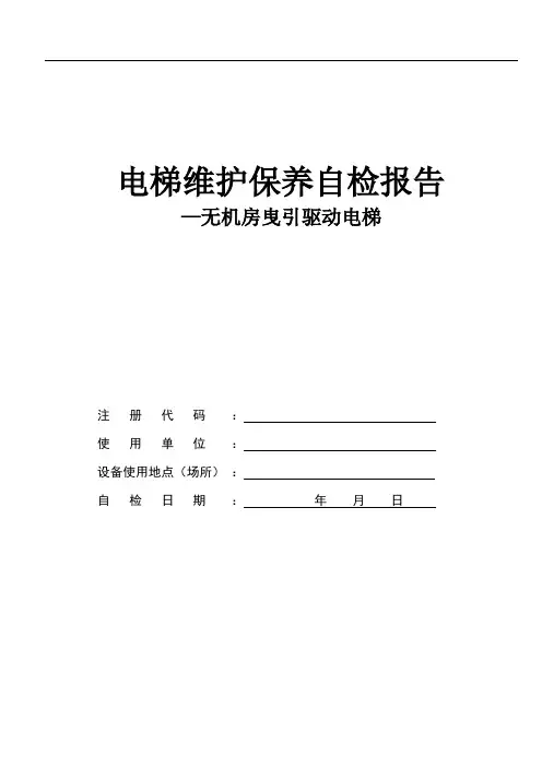 2011版定期检验自检报告(无机房)2011092089172