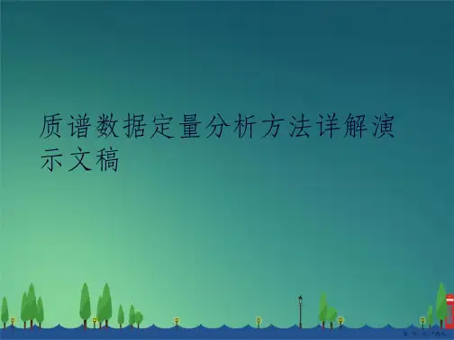 质谱数据定量分析方法详解演示文稿