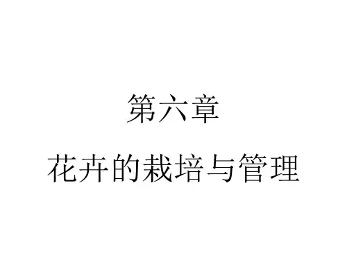 花卉学课件6花卉的栽培管理