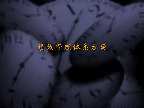 某公司绩效管理体系方案(PPT 36张)