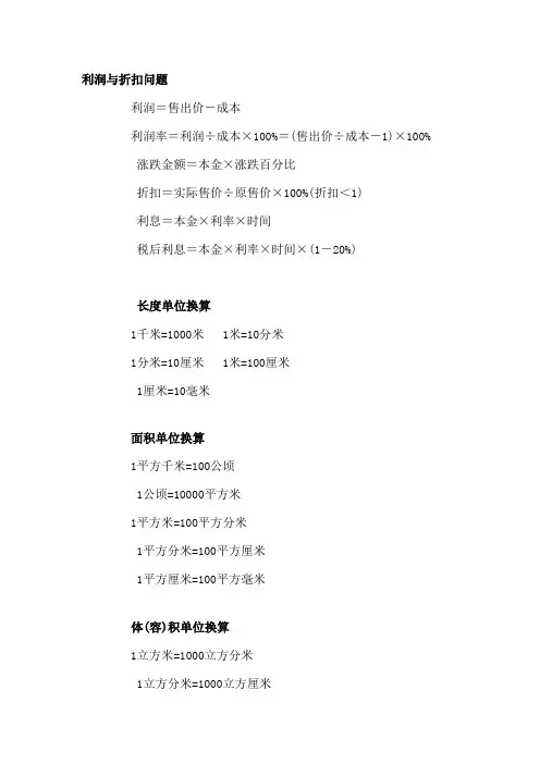利润与折扣问题