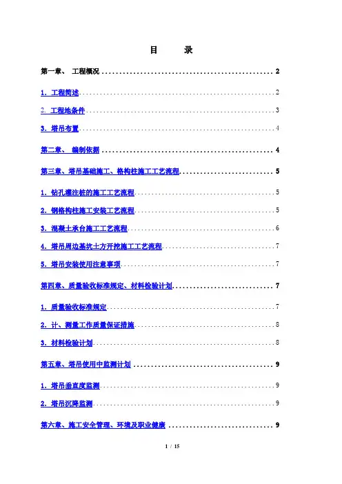 江苏常熟塔机基础专项施工方案
