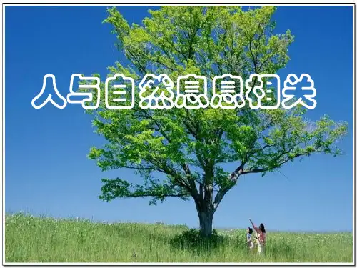 初中道德与法治_人与自然息息相关教学课件设计