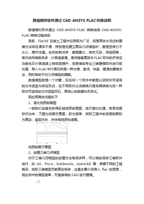 数值模拟软件通过CAD-ANSYS-FLAC转换说明