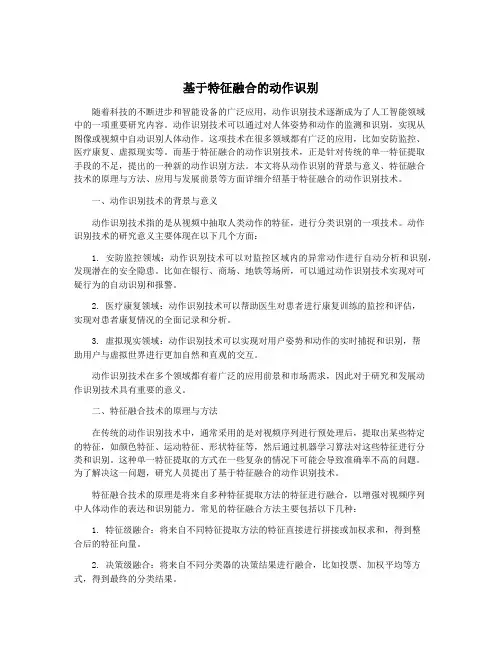 基于特征融合的动作识别
