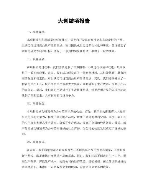 大创结项报告