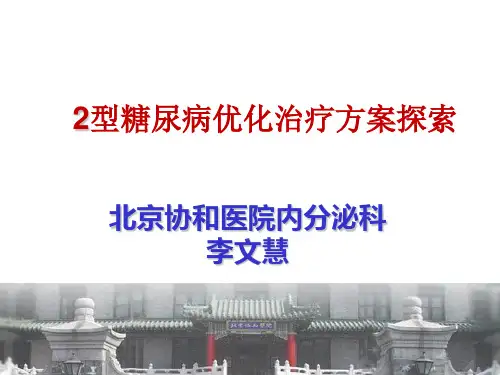 2型糖尿病优化治疗方案探索-李文慧