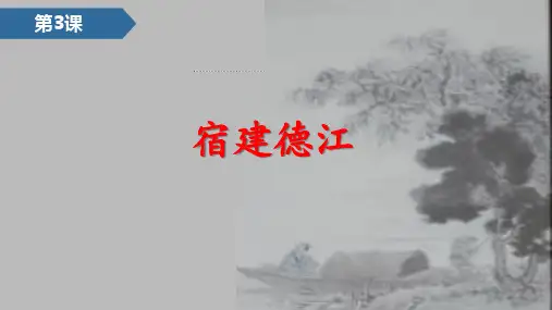 部编版六年级上册语文《宿建德江》古诗词三首说课教学PPT电子课件