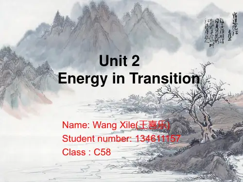 Energy in transition