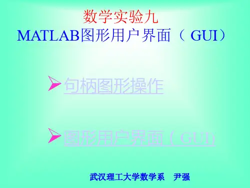 第9讲  MATLAB图形用户界面( GUI)