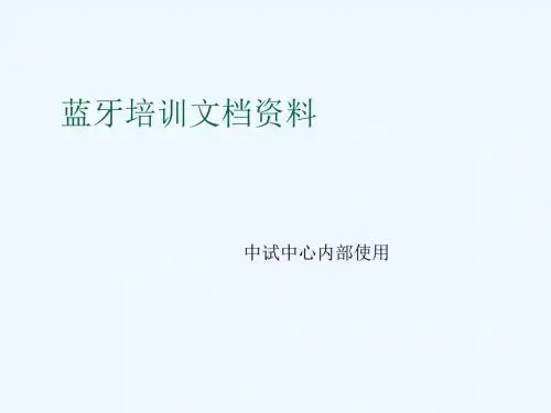 蓝牙培训文档资料汇总PPT(27张)