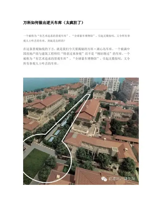 万科如何做出逆天车库(太疯狂了)