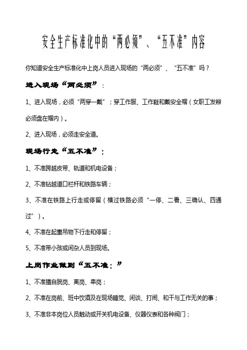 安全两必须