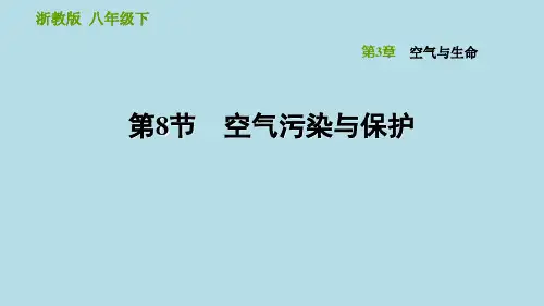 第8节空气污染与保护同步练习(PPT课件(初中科学)27张)