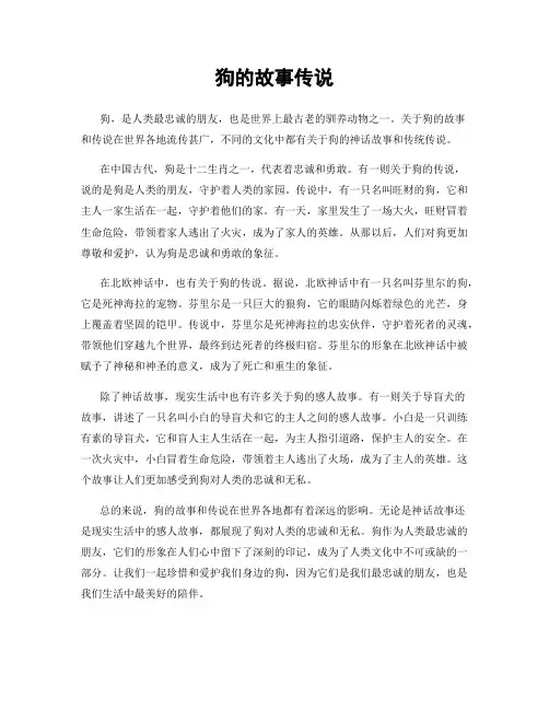 狗的故事传说