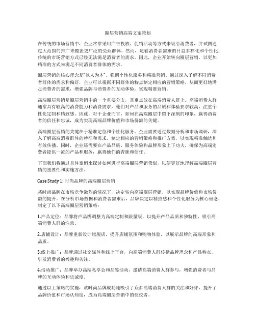 圈层营销高端文案策划