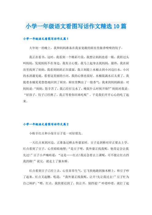 小学一年级语文看图写话作文精选10篇