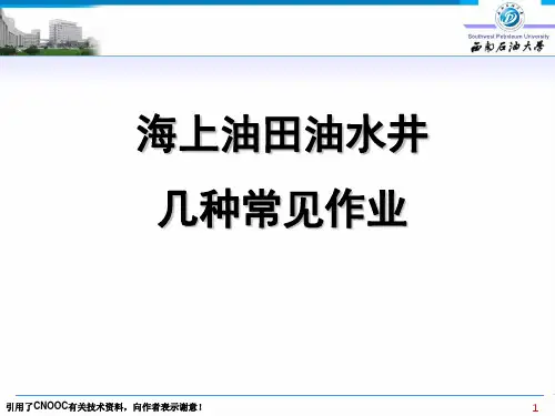 海上油田油水井常见的几种基本作业