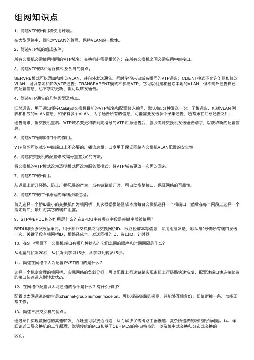 组网知识点——精选推荐