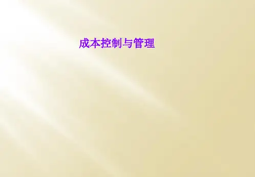 成本控制与管理 