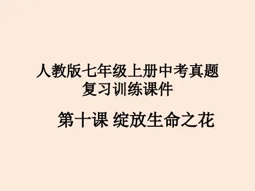 第十课 绽放生命之花（中考真题训练）课件（22张幻灯片）
