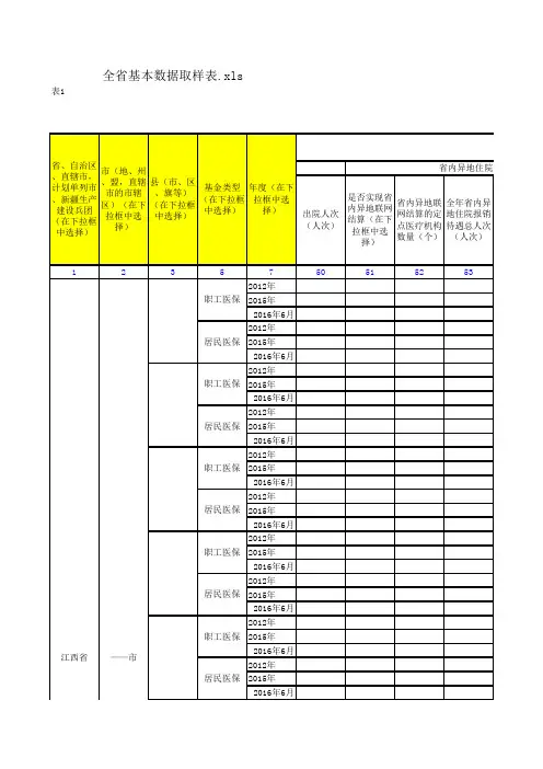 《医疗保险基础数据表》(审计所需数据)