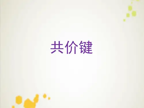 苏教版高中化学必修2《共价键》名师课件