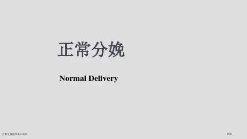 正常分娩医学知识培训