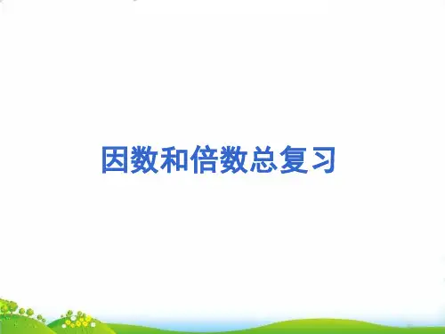 六年级下册数学PPT-因数和倍数总复习-苏教版(17张)-精品课件