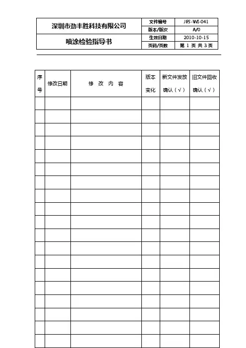 喷涂检验作业指导书