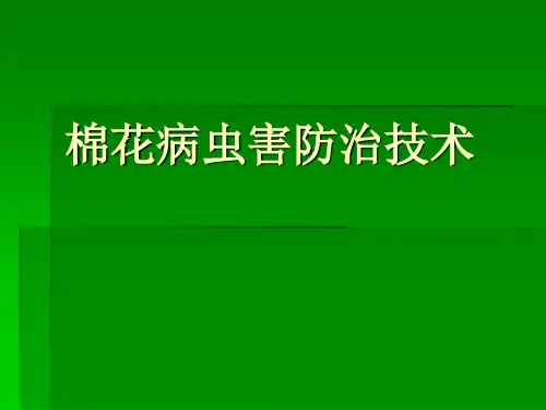 棉花病虫害防治技术