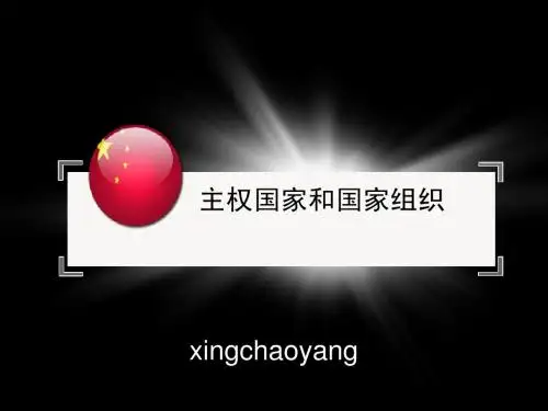 高中政治 《主权国家和国际组织》课件新人教版必修2