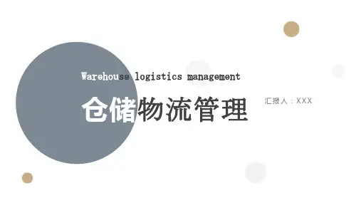 简约仓储物流管理PPT模板