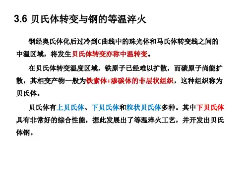 3.4 贝氏体转变与等温淬火