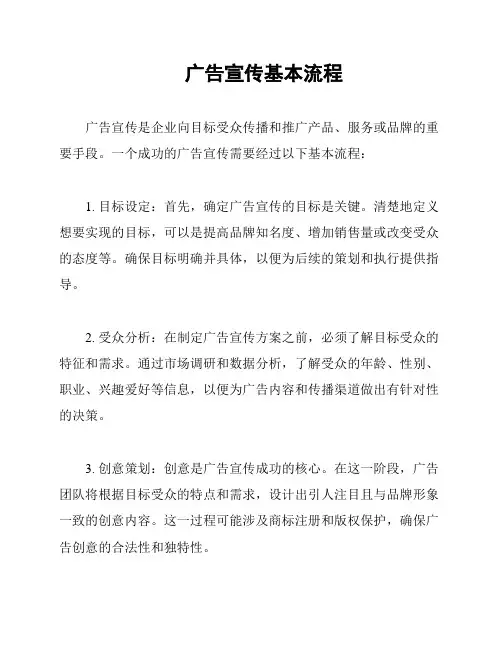 广告宣传基本流程