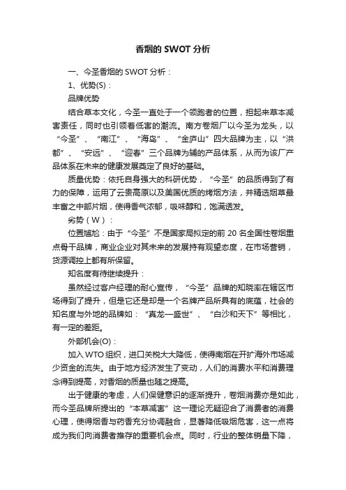香烟的SWOT分析