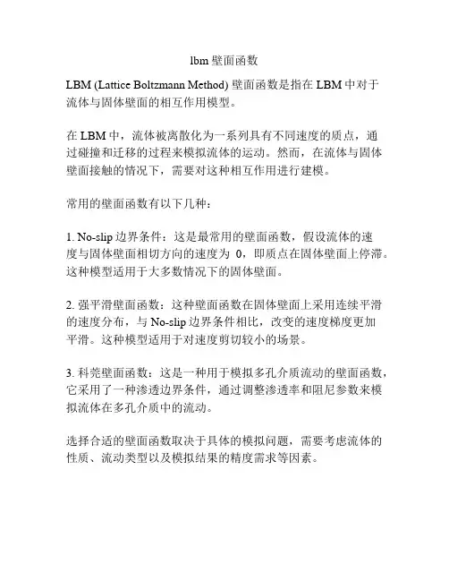 lbm 壁面函数
