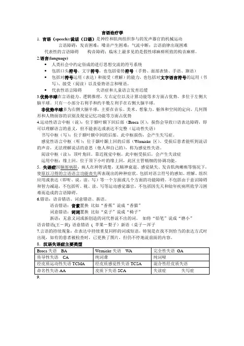 言语治疗学概要