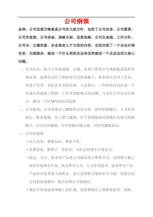 公司纲领