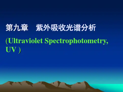 紫外吸收光谱分析