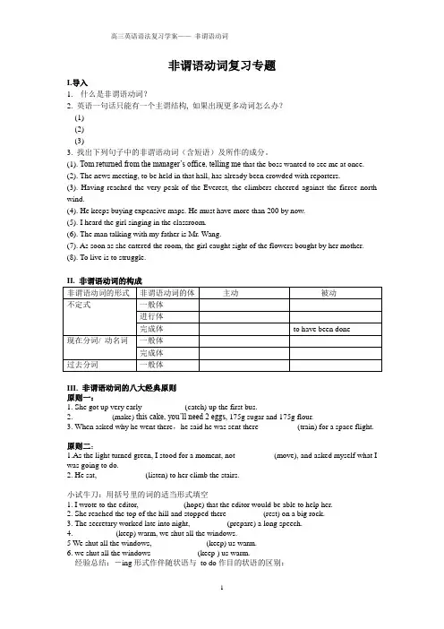 高考英语复习-非谓语动词专题2020